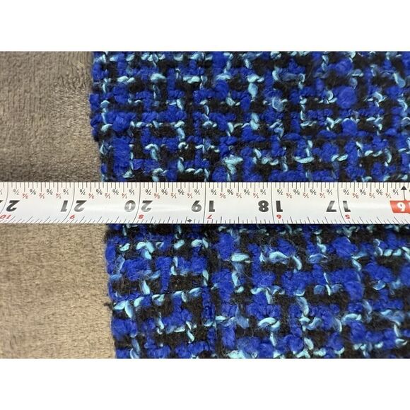 J. Crew Tweed LADY Jacket Blazer Wool Blend Blue Black Size 4 - Picture 9 of 12